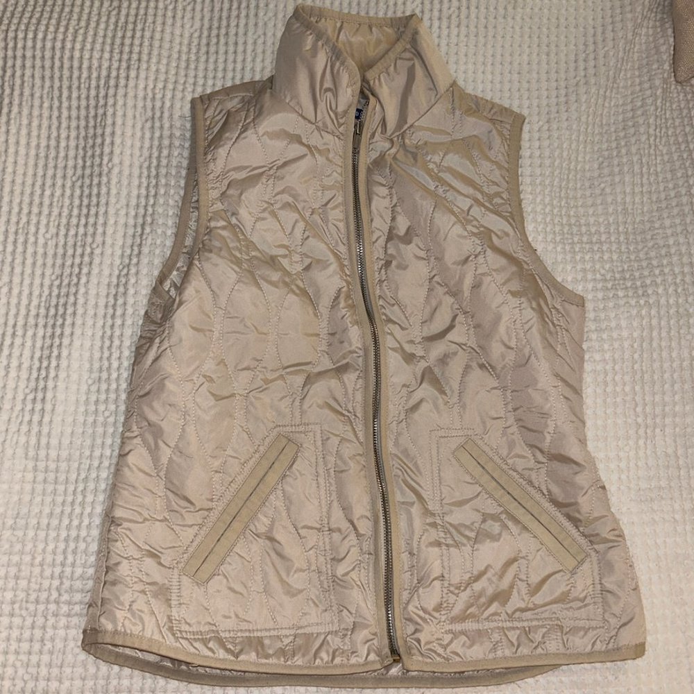 Old Navy Cream Quilted Vest